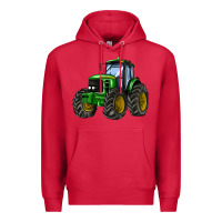 Cardinal farm tractor Premium Hoodie - AdoDesignShop