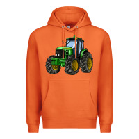 Carrot farm tractor Premium Hoodie - AdoDesignShop