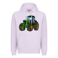 Lilac farm tractor Premium Hoodie - AdoDesignShop