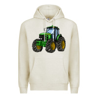 Oatmeal Heather farm tractor Premium Hoodie - AdoDesignShop