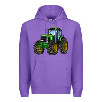 Purple farm tractor Premium Hoodie - AdoDesignShop