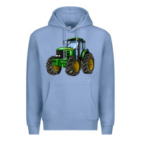 Colony Blue farm tractor Premium Hoodie - AdoDesignShop