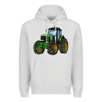 Dove Grey farm tractor Premium Hoodie - AdoDesignShop