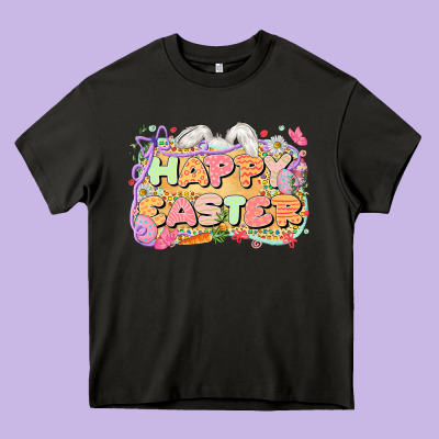 Happy Easter Heavy Core Tee Designed By Lillyallendesigns