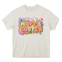 Cream Happy Easter Heavy Core Tee - LillyAllenDesigns