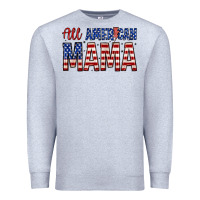 Heather Grey all american mama zillion Premium Sweatshirt - Zillion Design Studio