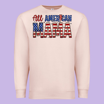 All American Mama Zillion Premium Sweatshirt Designed By Zillion Design Studio