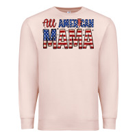 Pale Pink all american mama zillion Premium Sweatshirt - Zillion Design Studio
