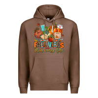 Chestnut fall vibes and that nurse life Premium Hoodie - AdoDesignShop