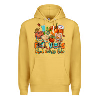 Antique Gold fall vibes and that nurse life Premium Hoodie - AdoDesignShop