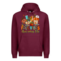 Fall Vibes And That Nurse Life Premium Hoodie | Teevron