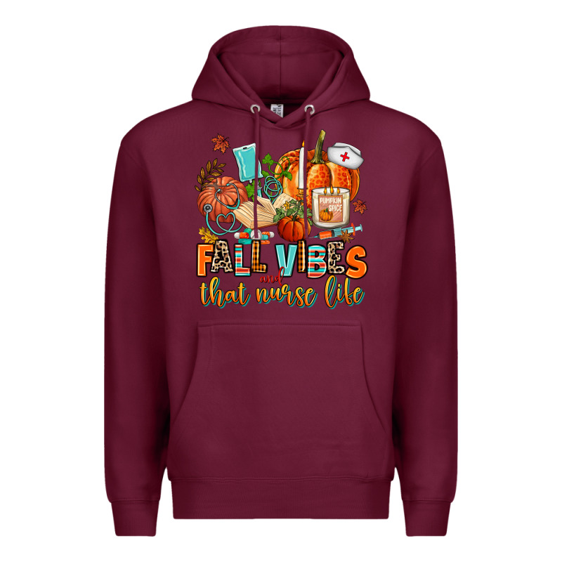 Fall Vibes And That Nurse Life Premium Hoodie by AdoDesignShop | Teevron
