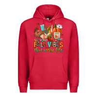 Cardinal fall vibes and that nurse life Premium Hoodie - AdoDesignShop