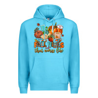 Ocean Blue fall vibes and that nurse life Premium Hoodie - AdoDesignShop