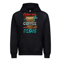 Black give me coffee and jesus Urban Hoodie - BundleAndBundleShop
