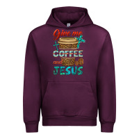Mauve Wine give me coffee and jesus Urban Hoodie - BundleAndBundleShop