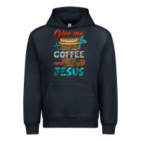 Navy give me coffee and jesus Urban Hoodie - BundleAndBundleShop