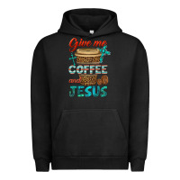 Pigment Black give me coffee and jesus Urban Hoodie - BundleAndBundleShop