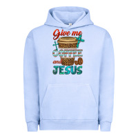 Pigment Grape Ice give me coffee and jesus Urban Hoodie - BundleAndBundleShop