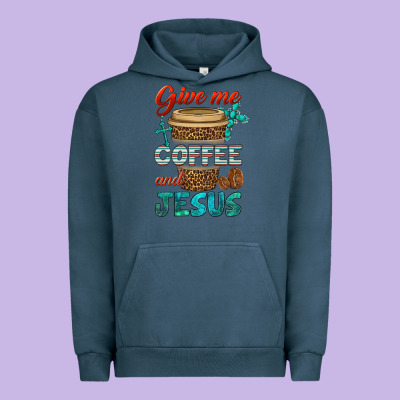Give Me Coffee And Jesus Urban Hoodie Designed By Bundleandbundleshop