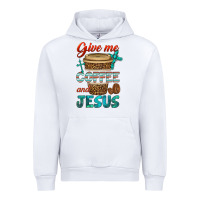 White give me coffee and jesus Urban Hoodie - BundleAndBundleShop