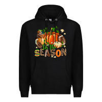 Black fall and american football tis the season Premium Hoodie - AdoDesignShop