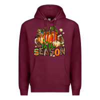 Burgundy fall and american football tis the season Premium Hoodie - AdoDesignShop