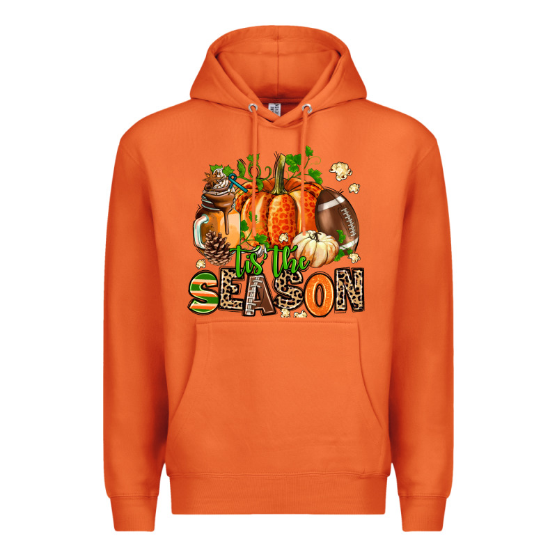 Fall And American Football Tis The Season Premium Hoodie by AdoDesignShop | Teevron