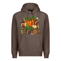 Coffee fall and american football tis the season Premium Hoodie - AdoDesignShop