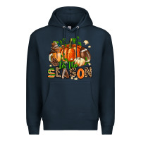 Navy fall and american football tis the season Premium Hoodie - AdoDesignShop