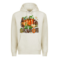 Oatmeal Heather fall and american football tis the season Premium Hoodie - AdoDesignShop