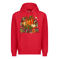 Red fall and american football tis the season Premium Hoodie - AdoDesignShop
