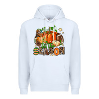 White fall and american football tis the season Premium Hoodie - AdoDesignShop