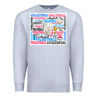 Heather Grey volleyball Premium Sweatshirt - Zillion Design Studio