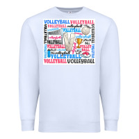 White volleyball Premium Sweatshirt - Zillion Design Studio