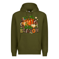 Army Green fall and american football tis the season Premium Hoodie - AdoDesignShop