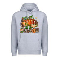 Heather Grey fall and american football tis the season Premium Hoodie - AdoDesignShop