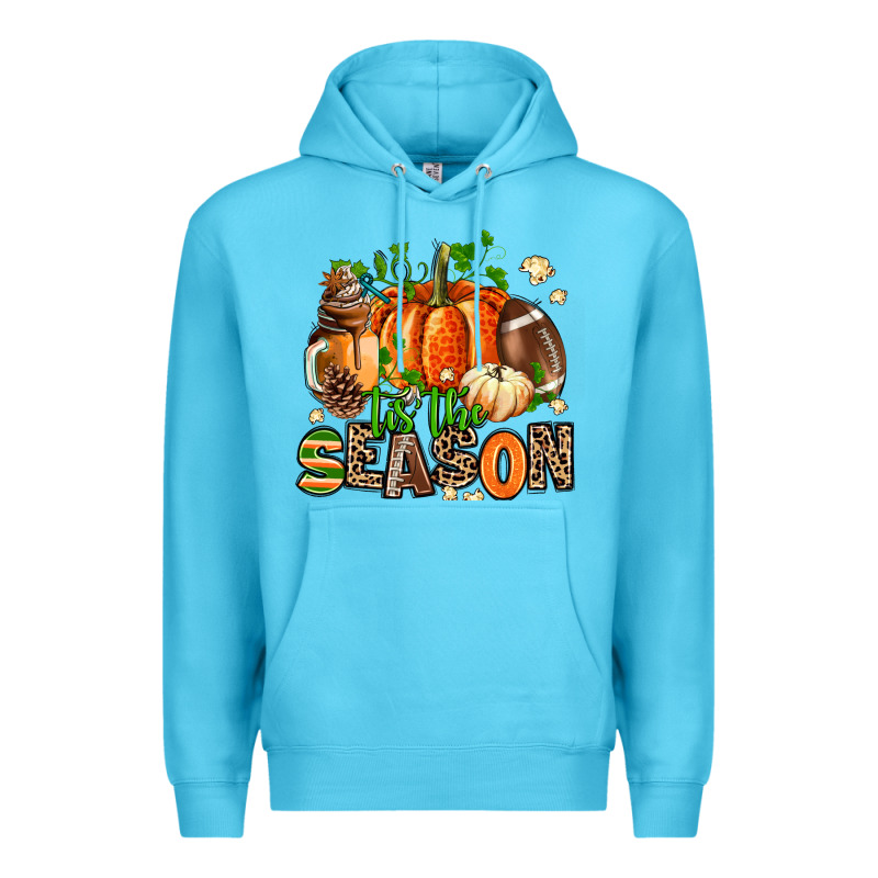 Fall And American Football Tis The Season Premium Hoodie by AdoDesignShop | Teevron
