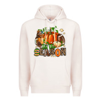 Pale Pink fall and american football tis the season Premium Hoodie - AdoDesignShop