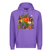 Purple fall and american football tis the season Premium Hoodie - AdoDesignShop