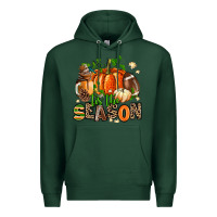 Sports Green fall and american football tis the season Premium Hoodie - AdoDesignShop