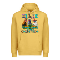 Antique Gold relax we are all crazy  competition Premium Hoodie - AdoDesignShop