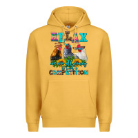 Mustard relax we are all crazy  competition Premium Hoodie - AdoDesignShop