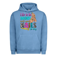 Pigment Pebble Blue life is to short wait your nails to dry bbs Urban Hoodie - BundleAndBundleShop