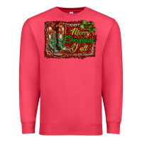 Cardinal Merry Christmas Y'all Boots Premium Sweatshirt - RanaPortraitStore