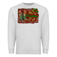 Dove Grey Merry Christmas Y'all Boots Premium Sweatshirt - RanaPortraitStore