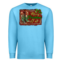 Ocean Blue Merry Christmas Y'all Boots Premium Sweatshirt - RanaPortraitStore