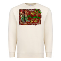 Sandshell Merry Christmas Y'all Boots Premium Sweatshirt - RanaPortraitStore