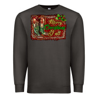 Smoke Merry Christmas Y'all Boots Premium Sweatshirt - RanaPortraitStore
