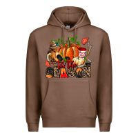 Chestnut fall and  hockey  tis the season Premium Hoodie - AdoDesignShop
